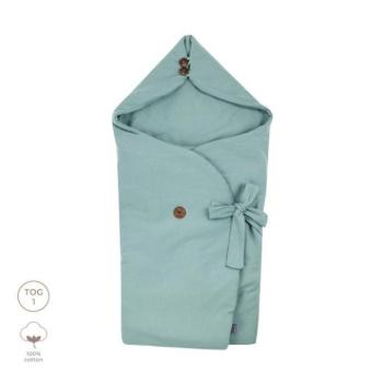 Takarók a gyerekülésbe - Vékony zöld pamut takaró kép