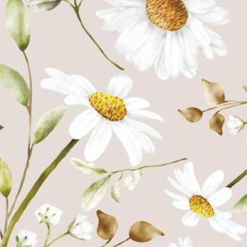 Tapeták - Bézs tapéta virágokkal kép