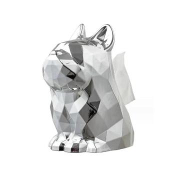 Tárolók-Rendszerezők - Ezüst állvány, bulldog formájú kép