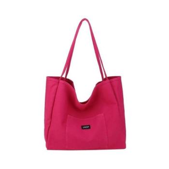 Táskák - Rózsaszín nagyméretű szövettáska kép