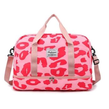 Táskák - Rózsaszín utazótáska leopárdmintával kép