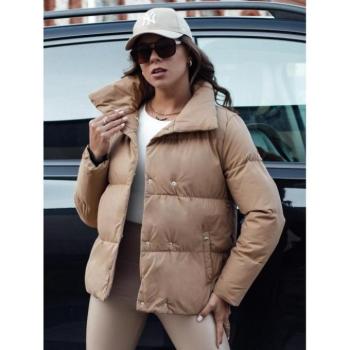 Télikabátok - Bézs színű női kabát gallérral TY4582 kép