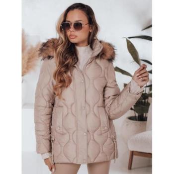 Télikabátok - Bézs színű női steppelt dzseki TY5011 kép