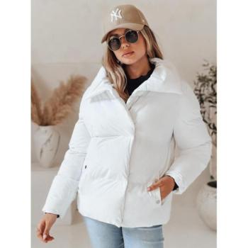 Télikabátok - Fehér női kabát gallérral TY4956 kép