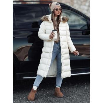 Télikabátok - Fehér női kabát kétféle hosszúsággal TY4101 kép