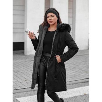 Télikabátok - Fekete kétoldalú női kabát TY4587 kép
