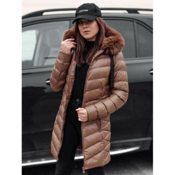 Télikabátok - Fényes női kabát barna színben TY4774 kép