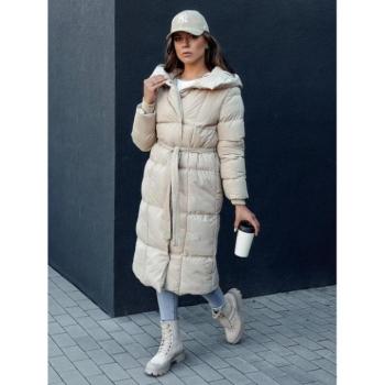 Télikabátok - Hosszú női kabát bézs színben TY4372 kép