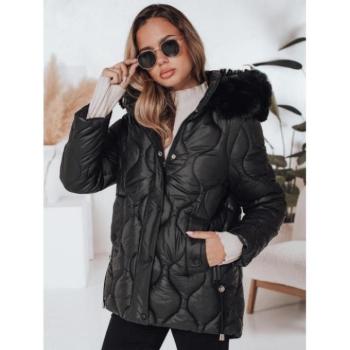 Télikabátok - Női fekete steppelt kabát TY5016 kép