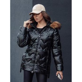 Télikabátok - Női fekete télikabát TY4515 kép