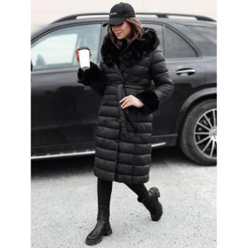 Télikabátok - Női hosszú téli kabát fekete színben TY4779 kép