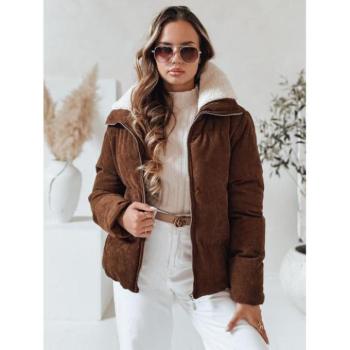 Télikabátok - Női kordbársony kabát, barna színben TY4941 kép