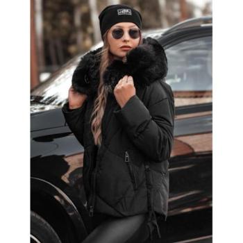 Télikabátok - Női rövid fekete téli kabát TY4726 kép