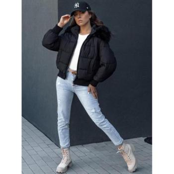 Télikabátok - Rövid fekete női kabát TY4430 kép