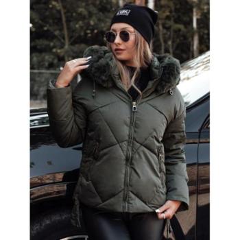 Télikabátok - Rövid zöld női télikabát TY4727 kép