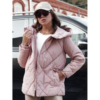 Télikabátok - Rózsaszín steppelt női kabát TY4558 kép