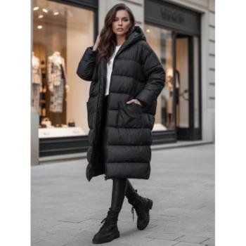 Télikabátok - Téli fekete női túlméretezett kabát TY4541z kép