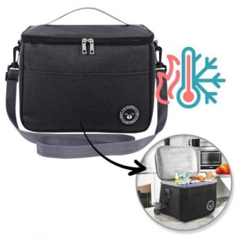 Termotáskák - Fekete termozsák élelmiszerek szállítására kép