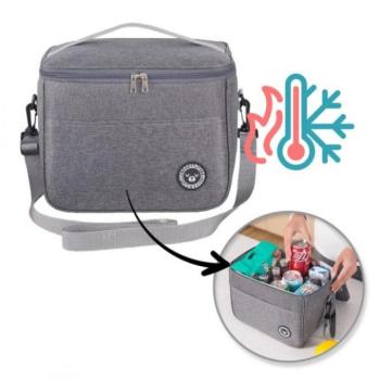 Termotáskák - Szürke termozsák élelmiszerek szállítására kép