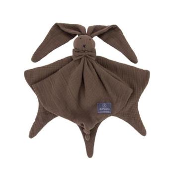 Textil játékok gyerekeknek - Doudou nyuszi, barna színben kép