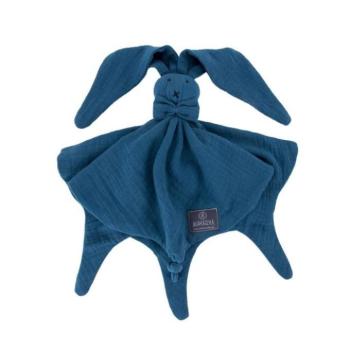 Textil játékok gyerekeknek - Doudou nyuszi, sötétkék színben kép