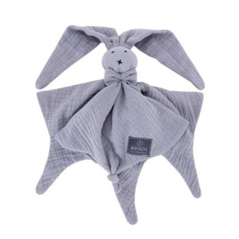 Textil játékok gyerekeknek - Doudou nyuszi, szürke színben kép