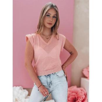 Ujjatlan blúzok - Rövid rózsaszín ujjatlan blúz MY2438 kép
