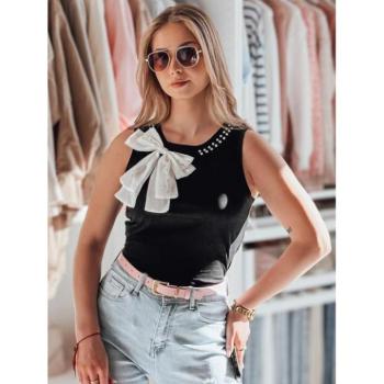 Ujjatlan - Fekete női póló masnival RY2733 kép