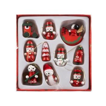 Ünnepi dekorációk - Fa karácsonyfadíszek - 10 db kép