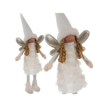 Ünnepi dekorációk - Fehér karácsonyi tündérfigura kép