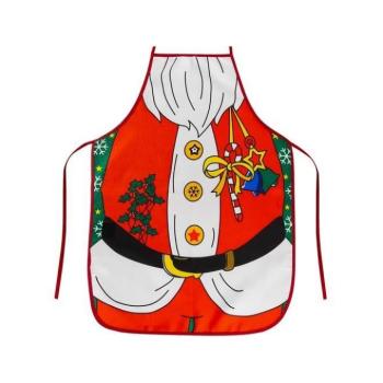 Ünnepi dekorációk - Karácsonyi kötény - Mikulás kép