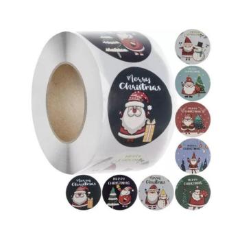 Ünnepi dekorációk - Karácsonyi matricák - 500 db-os tekercs kép