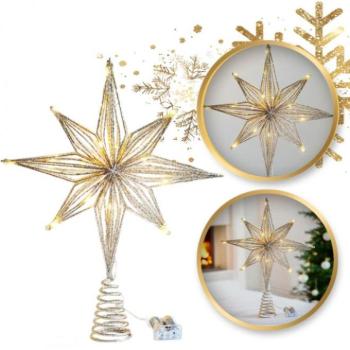 Ünnepi dekorációk - Ragyogó csillag, karácsonyfára kép