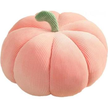 Ünnepi dekorációk - Rózsaszín bársony töklámpás díszpárna - 18 cm kép