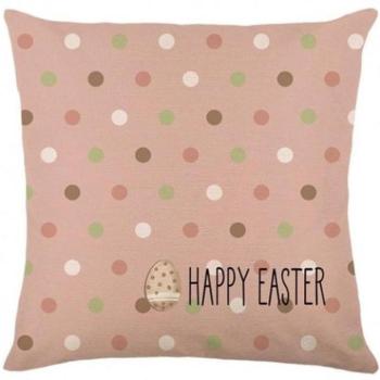 Ünnepi dekorációk - Rózsaszín húsvéti párnahuzat kép