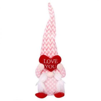 Ünnepi dekorációk - Rózsaszín, Valentini manó - LOVE YOU kép