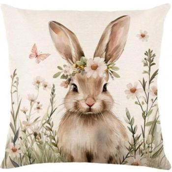 Ünnepi dekorációk - Tavaszi párnahuzat nyuszival kép