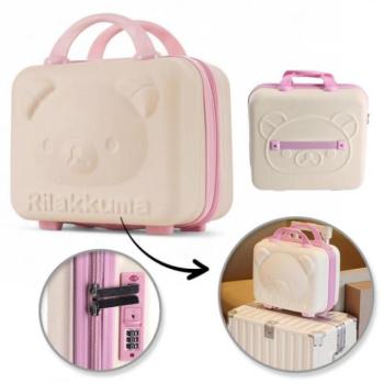 Utazótáskák - Gyermek mini utazóbőrönd bézs színben kép