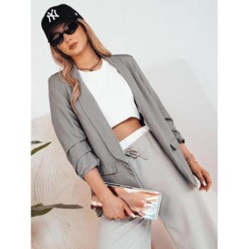 Zakók - Női csíkos kabát sötétszürke színben kép