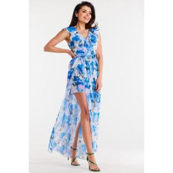 Alkalmi ruhák - Sifon ruha lila virágokkal kép