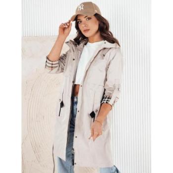 Átmeneti kabátok - Átmeneti parka ekrü színben megkötővel kép