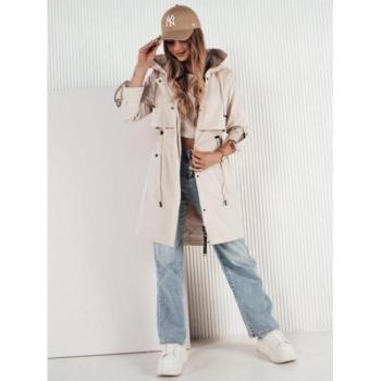 Átmeneti kabátok - Bézs hosszú női kabát tavaszra kép