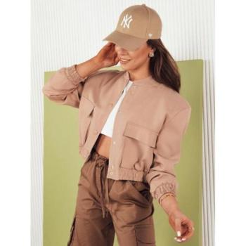 Átmeneti kabátok - Bézs színű női bomberdzseki kép