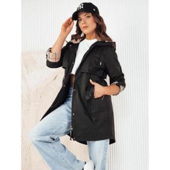 Átmeneti kabátok - Fekete hosszú női parka kép