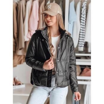 Átmeneti kabátok - Fekete női steppelt kabát TY4853 kép