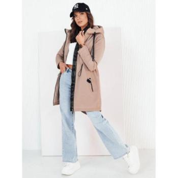 Átmeneti kabátok - Hosszú női parka khaki színben kép