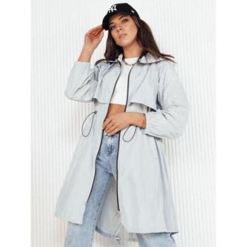 Átmeneti kabátok - Hosszú, szürke színű női tavaszi parka kép