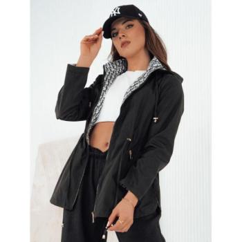 Átmeneti kabátok - Kétoldalú fekete parka tavaszra kép