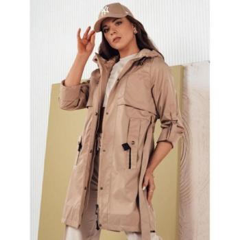 Átmeneti kabátok - Női bézs színű parka övvel kép