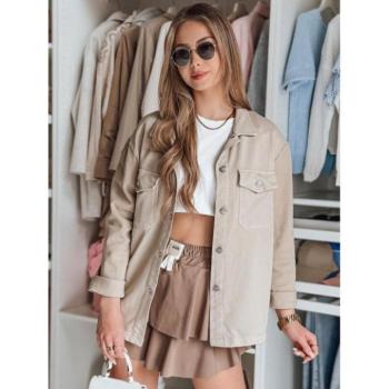 Átmeneti kabátok - Női ingkabát bézs színben TY4892 kép